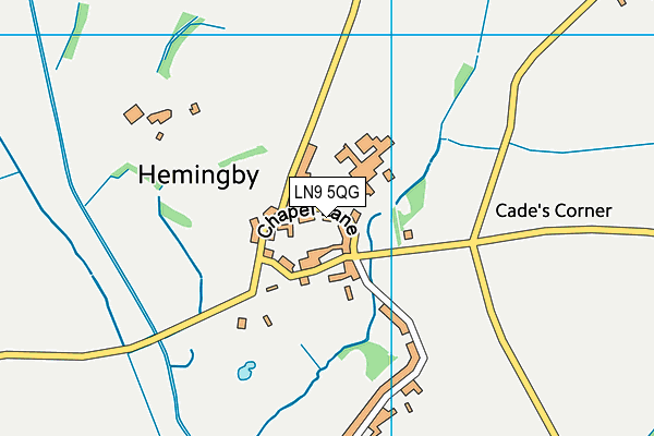 LN9 5QG map - OS VectorMap District (Ordnance Survey)