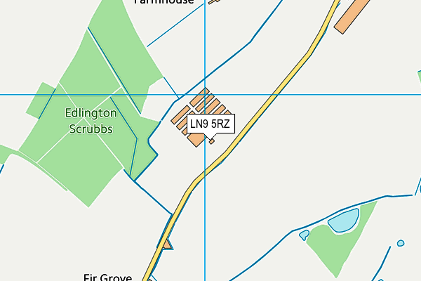 LN9 5RZ map - OS VectorMap District (Ordnance Survey)