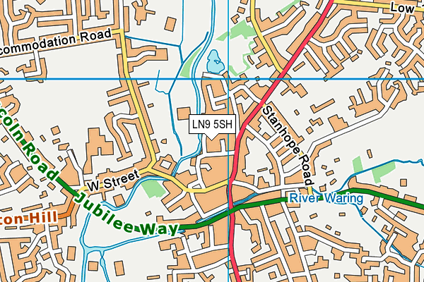 LN9 5SH map - OS VectorMap District (Ordnance Survey)
