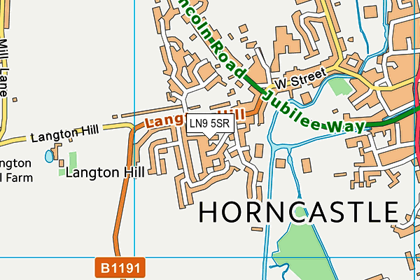 LN9 5SR map - OS VectorMap District (Ordnance Survey)