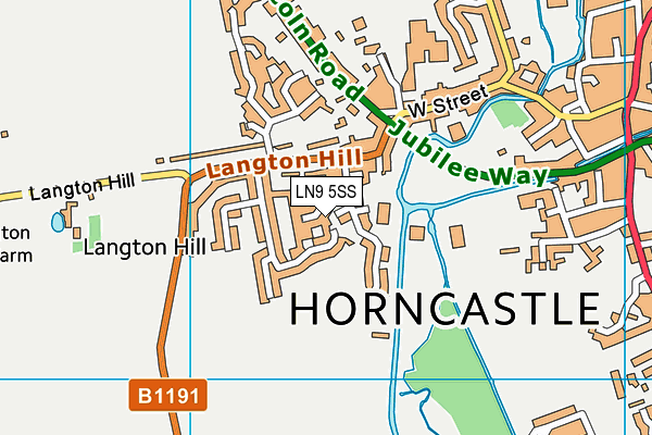 LN9 5SS map - OS VectorMap District (Ordnance Survey)