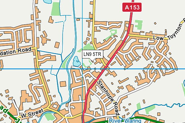 LN9 5TR map - OS VectorMap District (Ordnance Survey)