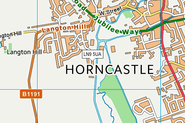 LN9 5UA map - OS VectorMap District (Ordnance Survey)