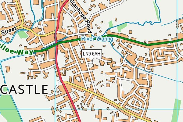 LN9 6AH map - OS VectorMap District (Ordnance Survey)