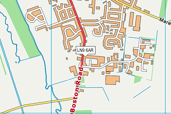 LN9 6AR map - OS VectorMap District (Ordnance Survey)