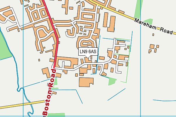 LN9 6AS map - OS VectorMap District (Ordnance Survey)