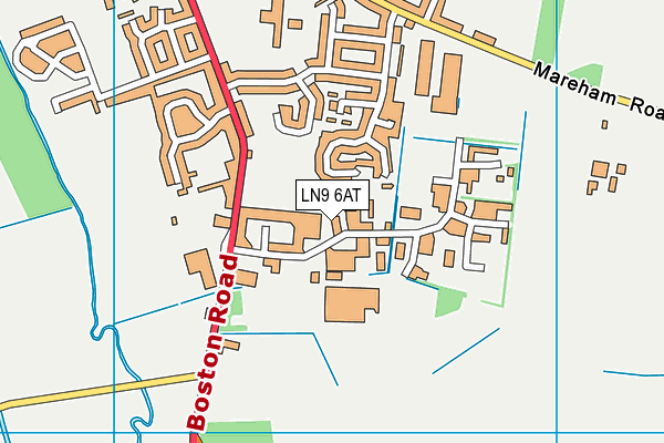 LN9 6AT map - OS VectorMap District (Ordnance Survey)