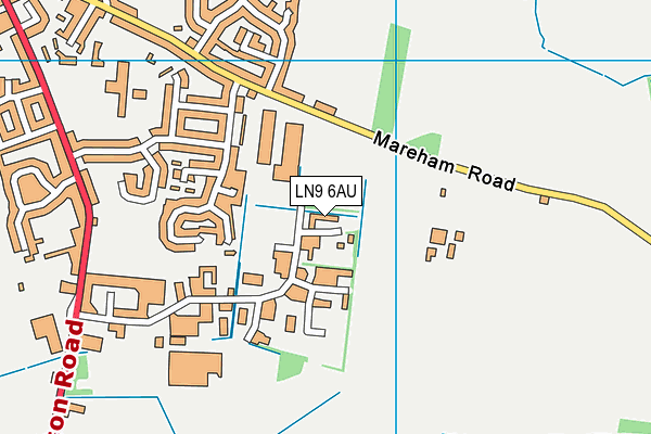 LN9 6AU map - OS VectorMap District (Ordnance Survey)