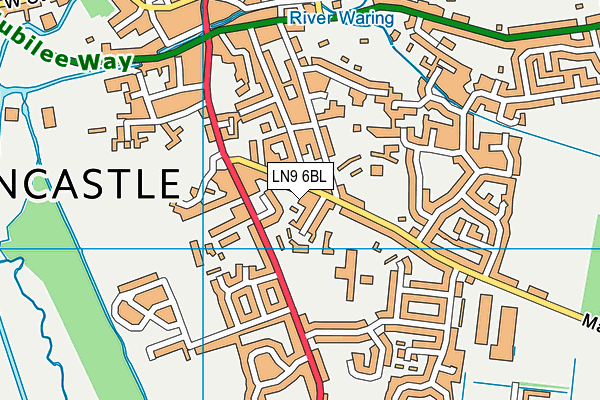 LN9 6BL map - OS VectorMap District (Ordnance Survey)