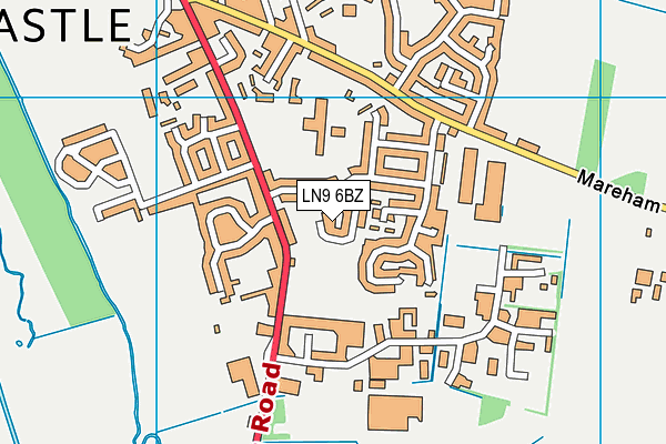 LN9 6BZ map - OS VectorMap District (Ordnance Survey)