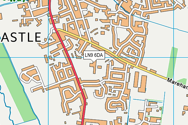 LN9 6DA map - OS VectorMap District (Ordnance Survey)