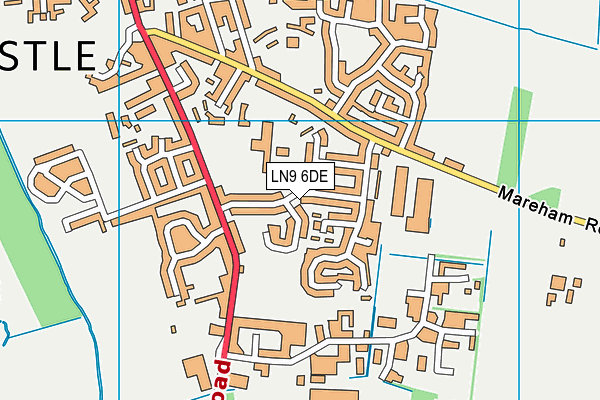 LN9 6DE map - OS VectorMap District (Ordnance Survey)