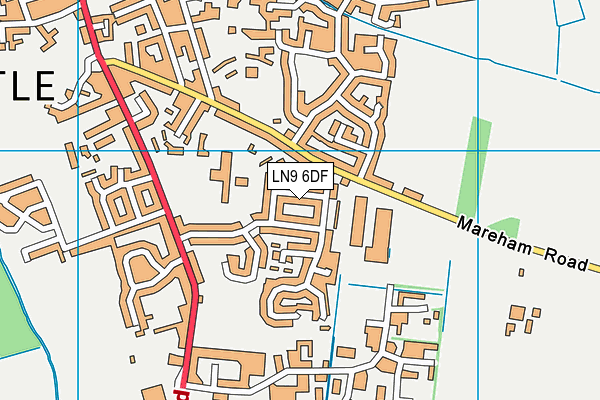 LN9 6DF map - OS VectorMap District (Ordnance Survey)