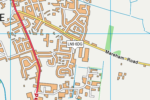 LN9 6DG map - OS VectorMap District (Ordnance Survey)