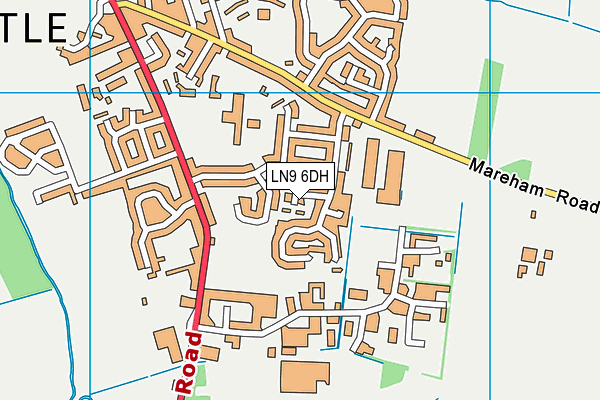 LN9 6DH map - OS VectorMap District (Ordnance Survey)