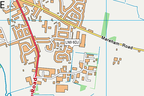 LN9 6DJ map - OS VectorMap District (Ordnance Survey)