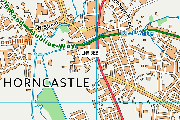 Horncastle Town Football Club map (LN9 6EB) - OS VectorMap District (Ordnance Survey)
