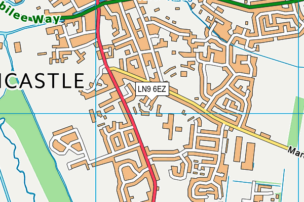 LN9 6EZ map - OS VectorMap District (Ordnance Survey)