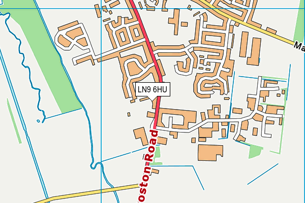 LN9 6HU map - OS VectorMap District (Ordnance Survey)