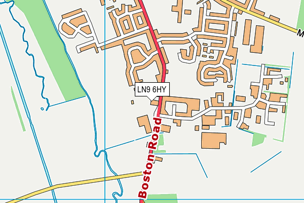 LN9 6HY map - OS VectorMap District (Ordnance Survey)