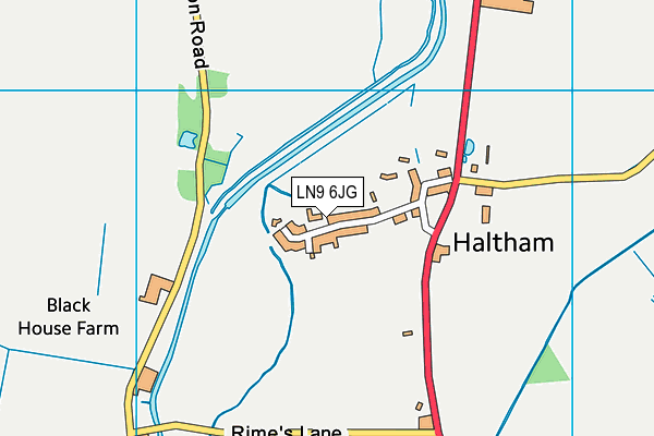 LN9 6JG map - OS VectorMap District (Ordnance Survey)