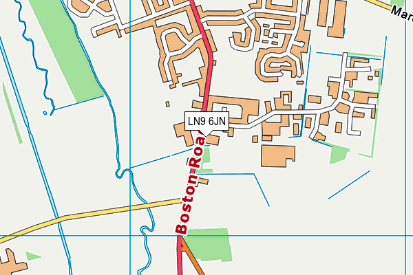 LN9 6JN map - OS VectorMap District (Ordnance Survey)