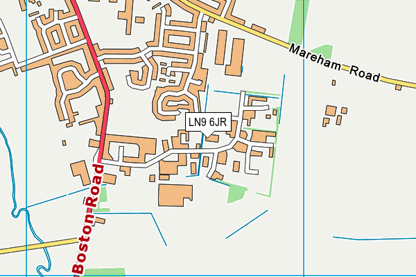 LN9 6JR map - OS VectorMap District (Ordnance Survey)