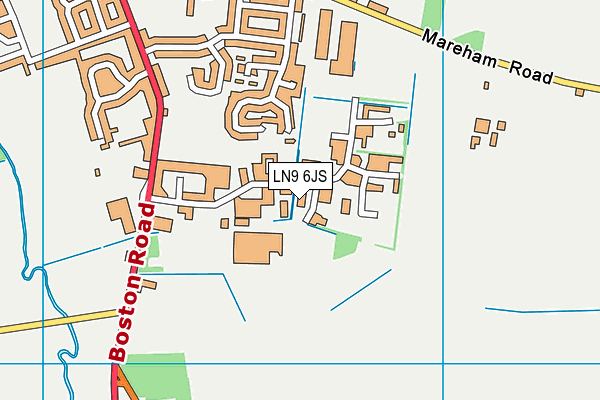 LN9 6JS map - OS VectorMap District (Ordnance Survey)