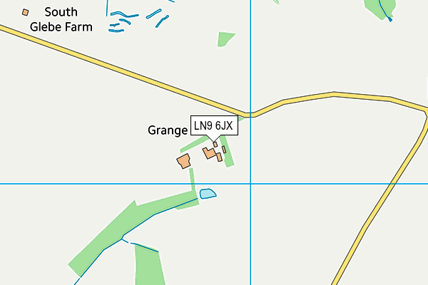 LN9 6JX map - OS VectorMap District (Ordnance Survey)