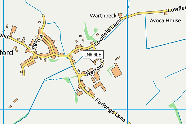 LN9 6LE map - OS VectorMap District (Ordnance Survey)