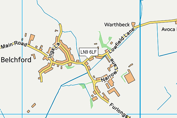 LN9 6LF map - OS VectorMap District (Ordnance Survey)