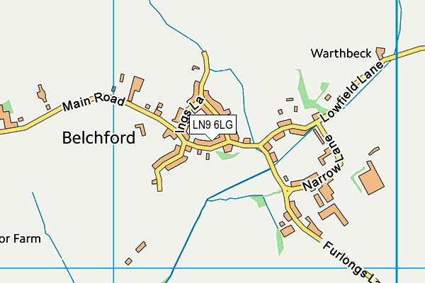 LN9 6LG map - OS VectorMap District (Ordnance Survey)