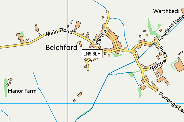 LN9 6LH map - OS VectorMap District (Ordnance Survey)