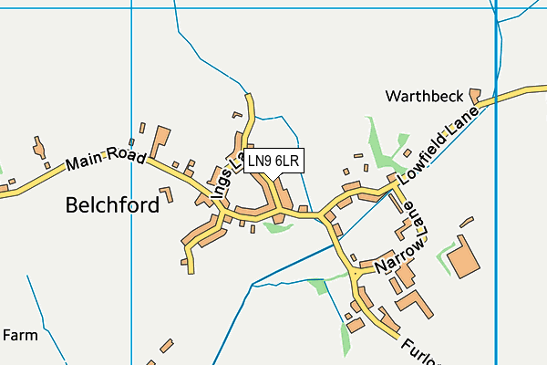 LN9 6LR map - OS VectorMap District (Ordnance Survey)