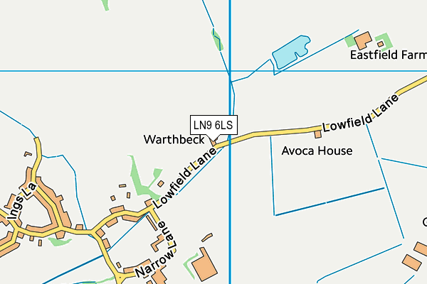 LN9 6LS map - OS VectorMap District (Ordnance Survey)