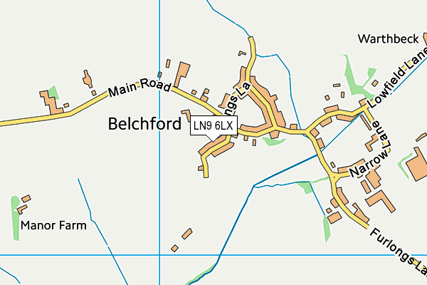 LN9 6LX map - OS VectorMap District (Ordnance Survey)