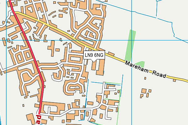 LN9 6NG map - OS VectorMap District (Ordnance Survey)