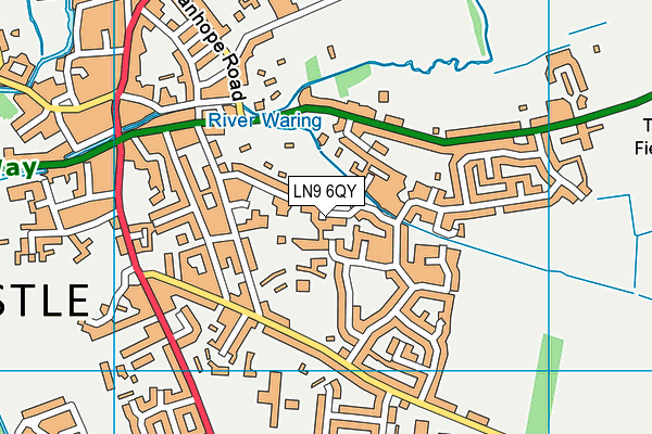 LN9 6QY map - OS VectorMap District (Ordnance Survey)