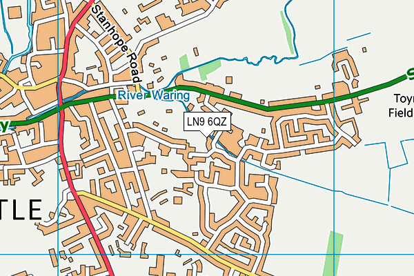 LN9 6QZ map - OS VectorMap District (Ordnance Survey)