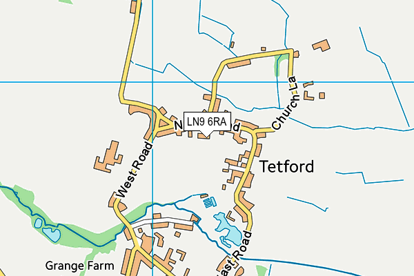 LN9 6RA map - OS VectorMap District (Ordnance Survey)