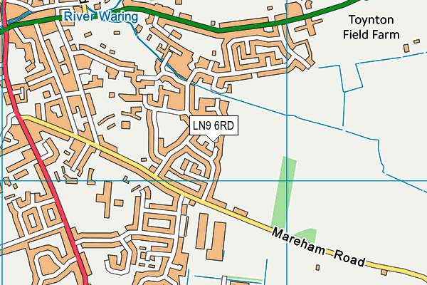 LN9 6RD map - OS VectorMap District (Ordnance Survey)