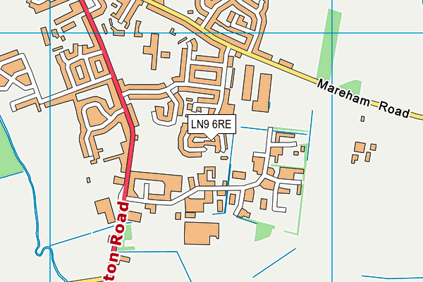 LN9 6RE map - OS VectorMap District (Ordnance Survey)