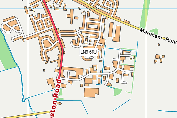 LN9 6RJ map - OS VectorMap District (Ordnance Survey)