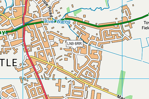 LN9 6RR map - OS VectorMap District (Ordnance Survey)