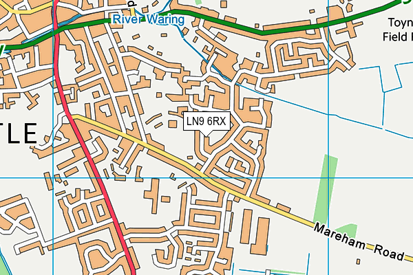LN9 6RX map - OS VectorMap District (Ordnance Survey)