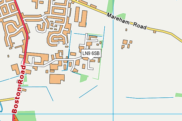 LN9 6SB map - OS VectorMap District (Ordnance Survey)