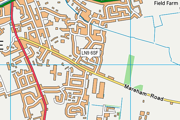 LN9 6SF map - OS VectorMap District (Ordnance Survey)