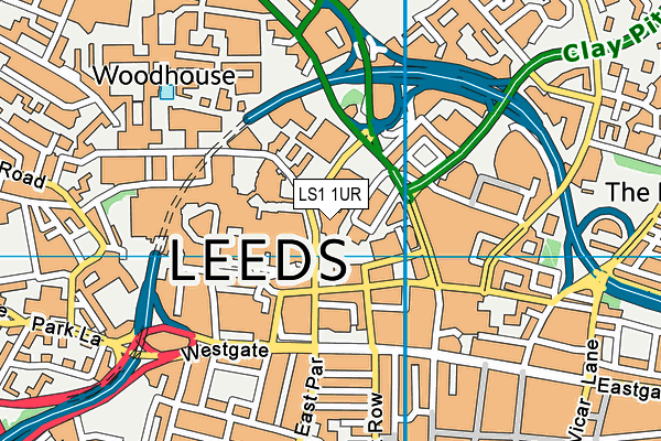 Adel Beck map (LS1 1UR) - OS VectorMap District (Ordnance Survey)