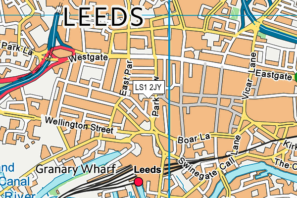 LS1 2JY map - OS VectorMap District (Ordnance Survey)