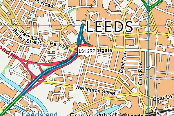 LS1 2RP map - OS VectorMap District (Ordnance Survey)